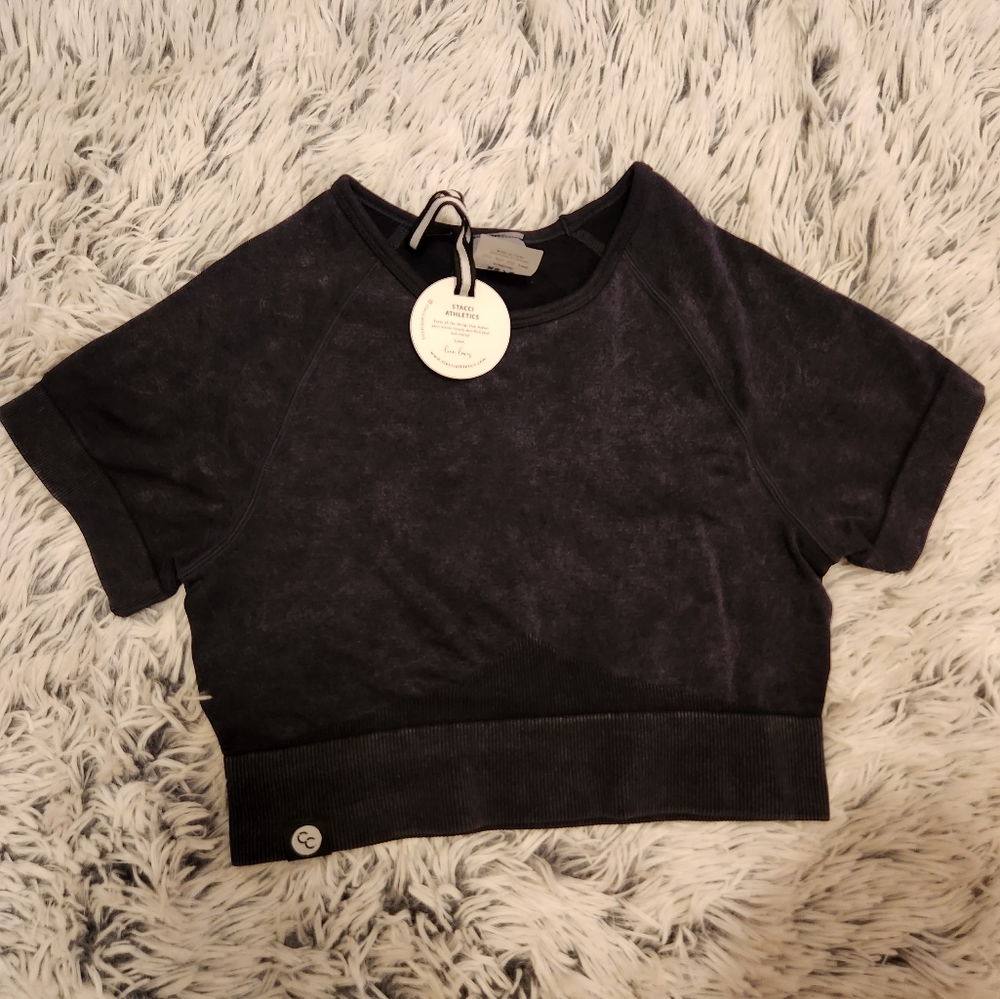 NWT Stacci Athletics Calista Crop Top- Night Dust- XS/S